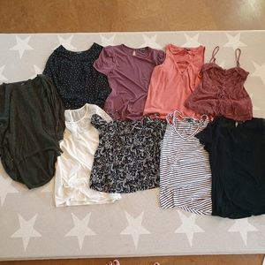 9 Piece Express Top Blouse Lot Bundle Small